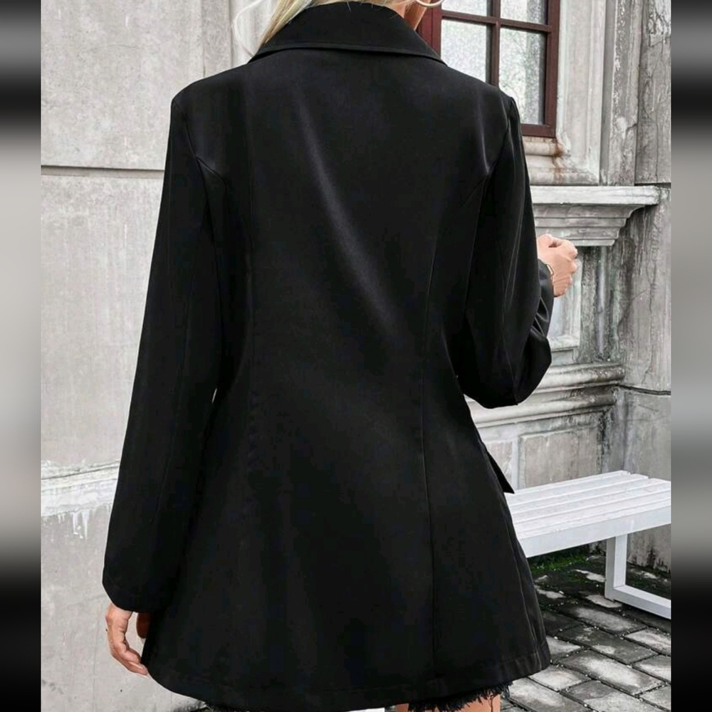 Flap Pocket Single Breasted Blazer - Picture 2 of 3